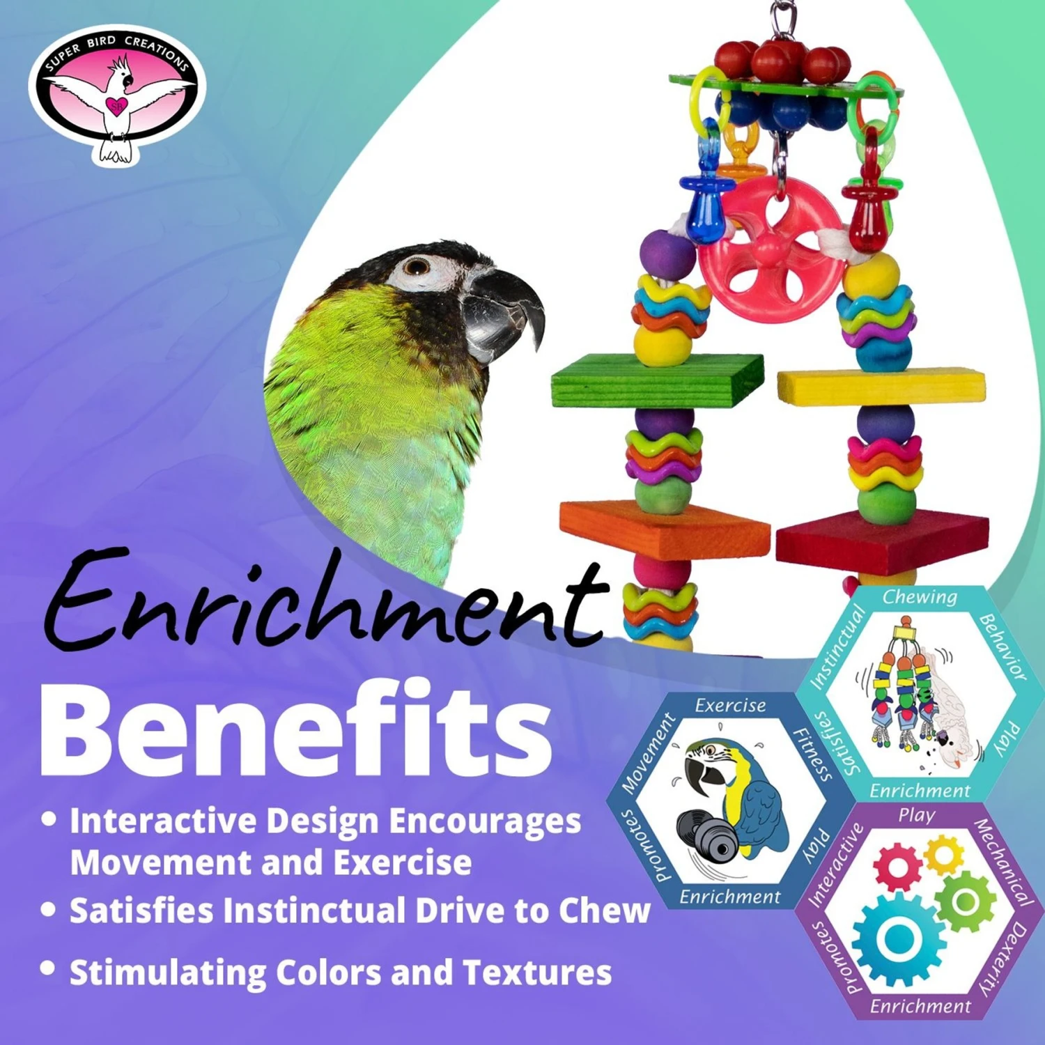 Super Bird Creations Wiggle Waggle Bird Toy 5 Super Bird Creations Wiggle Waggle Bird Toy - Image 3