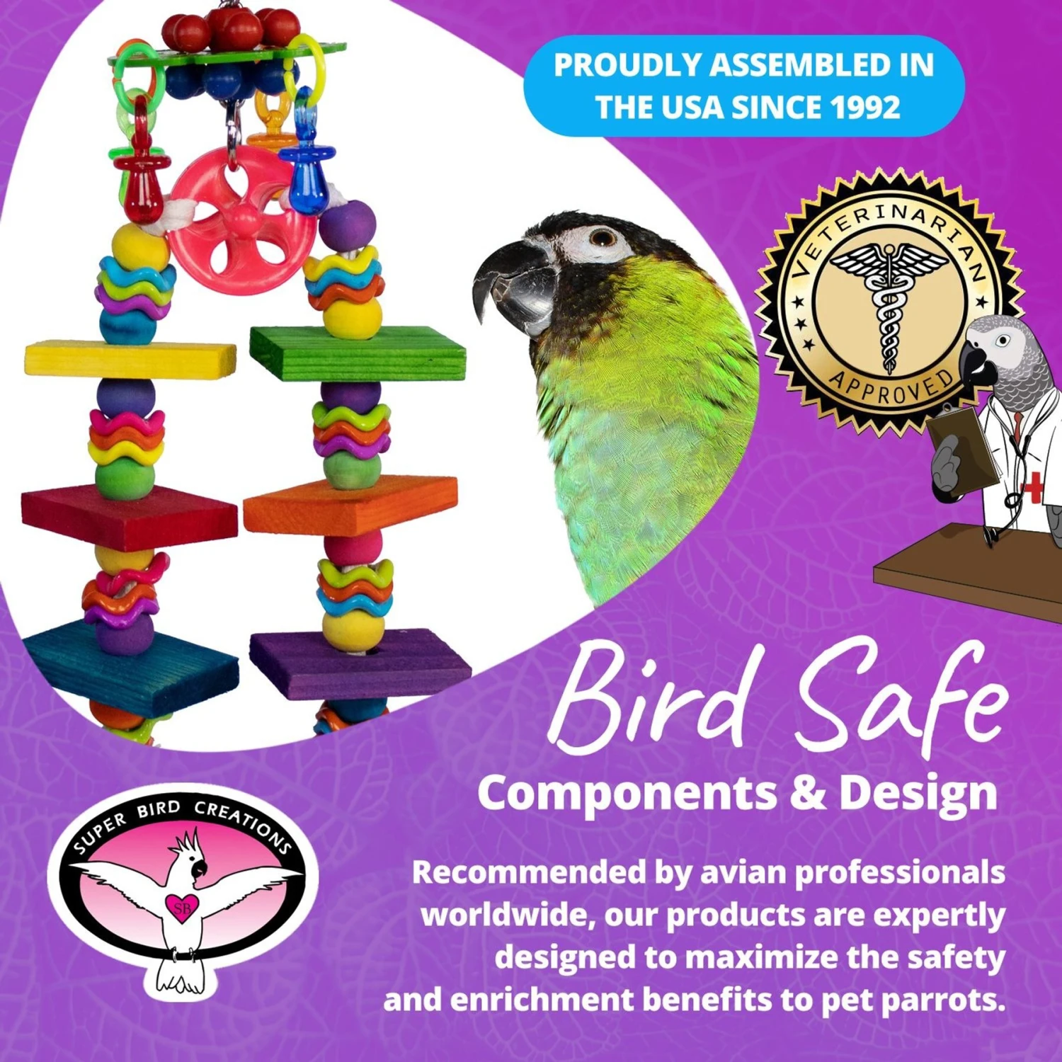 Super Bird Creations Wiggle Waggle Bird Toy 8 Super Bird Creations Wiggle Waggle Bird Toy - Image 6