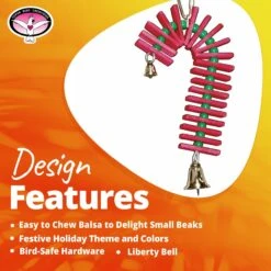 Super Bird Creations Balsa Candy Cane Bird Toy -Sunny Decor Shop 656038 PT8. AC SS1800 V1684334490