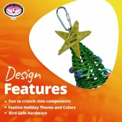Super Bird Creations Mini Xmas Tree Bird Toy -Sunny Decor Shop 656102 PT8. AC SS1800 V1684334497