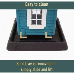 North States Lakeside Cabin Bird Feeder, Teal -Sunny Decor Shop 659118 PT3. AC SS1800 V1664894148