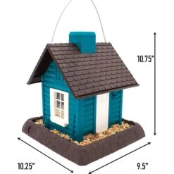 North States Lakeside Cabin Bird Feeder, Teal -Sunny Decor Shop 659118 PT5. AC SS1800 V1664894149