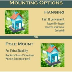 North States Bed & Breakfast Bird Feeder, Turquoise & Copper -Sunny Decor Shop 659166 PT4. AC SS1800 V1664894089