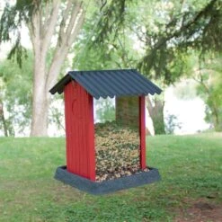 North States Shed Bird Feeder, Red -Sunny Decor Shop 659182 PT1. AC SS1800 V1664894089