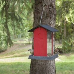 North States Shed Bird Feeder, Red -Sunny Decor Shop 659182 PT3. AC SS1800 V1664894089
