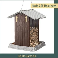 North States Outhouse Bird Feeder, Bronze & Brown -Sunny Decor Shop 659198 PT1. AC SS1800 V1664894094
