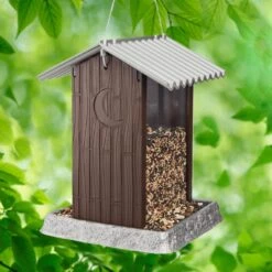 North States Outhouse Bird Feeder, Bronze & Brown -Sunny Decor Shop 659198 PT2. AC SS1800 V1664894089
