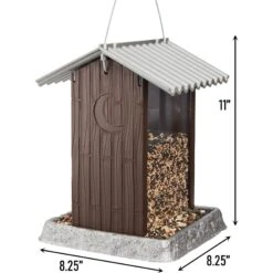 North States Outhouse Bird Feeder, Bronze & Brown -Sunny Decor Shop 659198 PT3. AC SS1800 V1664894089