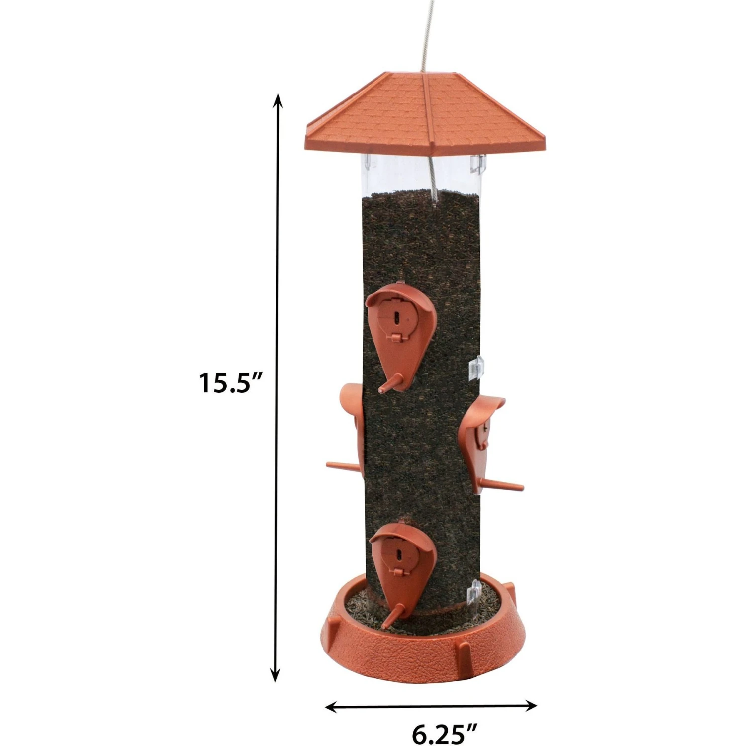 North States 2-in-1 Hinged-Port Bird Feeder, 6-Perch 8 North States 2-in-1 Hinged-Port Bird Feeder, 6-Perch - Image 6