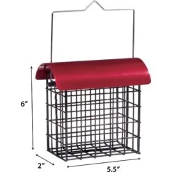 North States Crimson Double Suet Bird Feeder, Red -Sunny Decor Shop 659390 PT2. AC SS1800 V1664894028