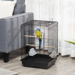 PawHut 28-in Steel With Open Play Top Bird Cage, Black -Sunny Decor Shop 660902 PT2. AC SS1800 V1664833162