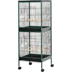 PawHut 55-in 2-in1 Aviary Bird Cage, Green 12 PawHut 55-in 2-in1 Aviary Bird Cage, Green -Sunny Decor Shop 660966 PT1. AC SS1800 V1664834687