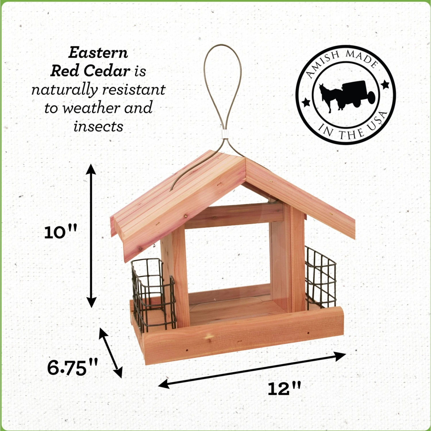 Pennington Cedar Chalet Bird Feeder 4 Pennington Cedar Chalet Bird Feeder - Image 2