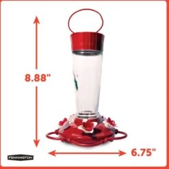 Pennington Pride Glass Hummingbird Feeder -Sunny Decor Shop 679430 PT1. AC SS1800 V1666188736