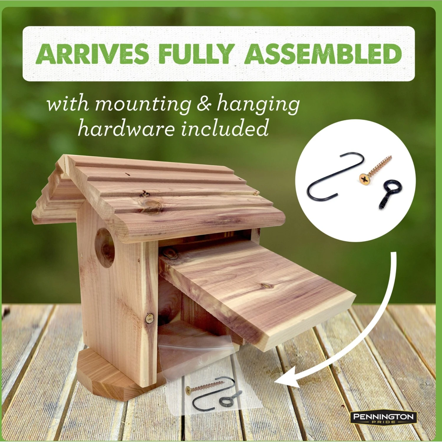 Pennington Pride Cedar Wild Bird House 7 Pennington Pride Cedar Wild Bird House - Image 5