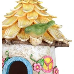 Exhart Solar Hand Painted Fairy House Hanging Bird House -Sunny Decor Shop 681022 PT5. AC SS1800 V1666297280