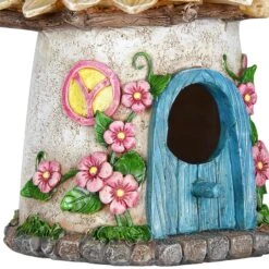 Exhart Solar Hand Painted Fairy House Hanging Bird House -Sunny Decor Shop 681022 PT6. AC SS1800 V1666299643