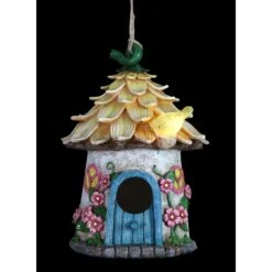 Exhart Solar Hand Painted Fairy House Hanging Bird House -Sunny Decor Shop 681022 PT7. AC SS1800 V1666297288