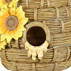 Exhart Solar Sunflower Hand Painted Bee Hive Hanging Bird House 16 Exhart Solar Sunflower Hand Painted Bee Hive Hanging Bird House -Sunny Decor Shop 681038 PT5. AC SS1800 V1696538121
