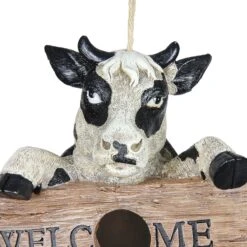 Exhart Hand Painted Cow With Welcome Sign Hanging Resin Bird House 14 Exhart Hand Painted Cow With Welcome Sign Hanging Resin Bird House -Sunny Decor Shop 681070 PT4. AC SS1800 V1666297600