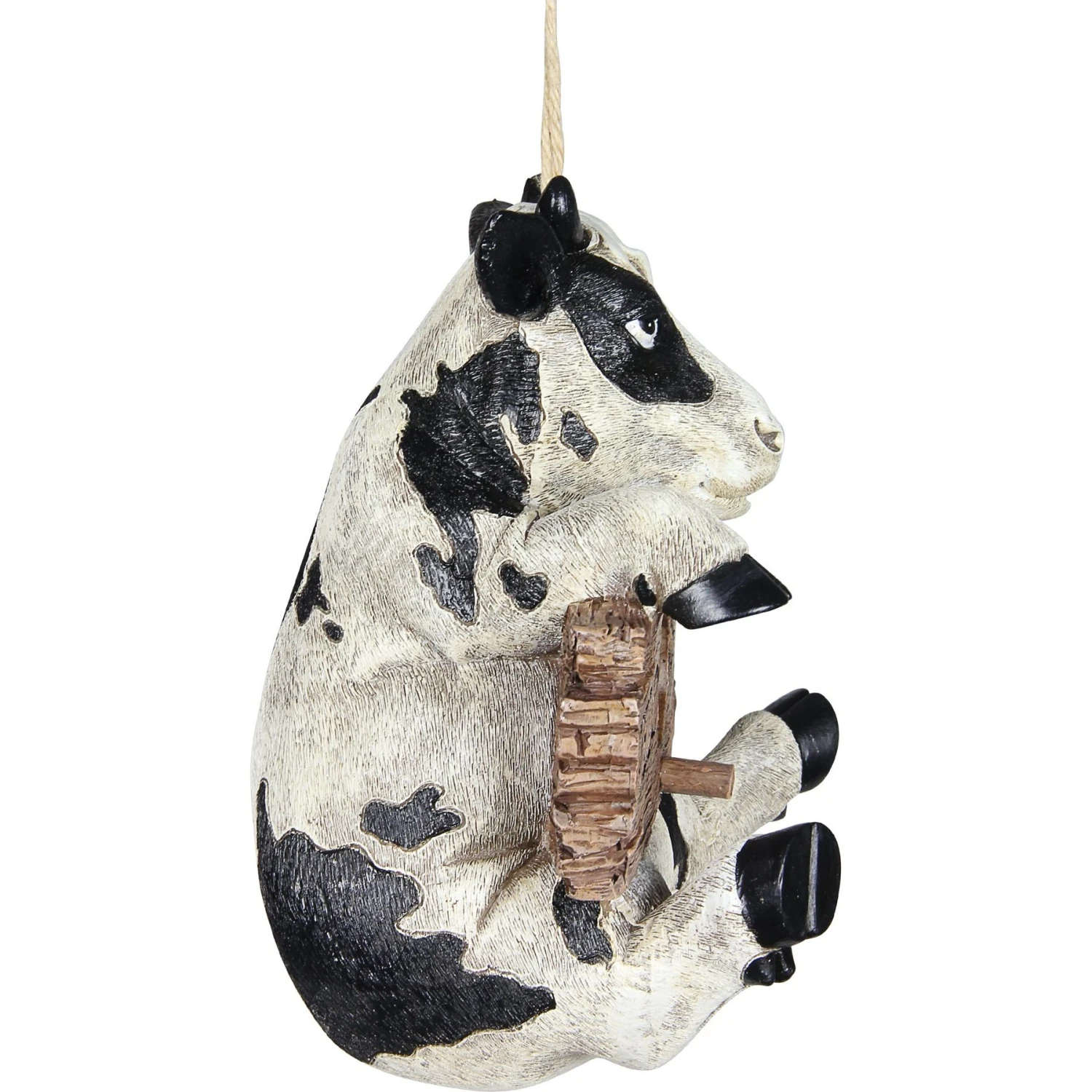 Exhart Hand Painted Cow With Welcome Sign Hanging Resin Bird House 10 Exhart Hand Painted Cow With Welcome Sign Hanging Resin Bird House - Image 8