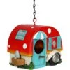 Exhart Hand Painted Hanging Camping Trailer Resin Bird House, Red/Blue -Sunny Decor Shop 681102 MAIN. AC SS1800 V1666288848