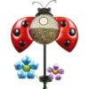 Exhart Solar Hand Painted Ladybug Metal Mesh Pellet Bird Feeder Garden Stake -Sunny Decor Shop 681150 MAIN. AC SS1800 V1690485634