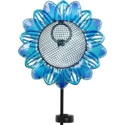 Exhart Solar Sunflower Metal & Glass Bird Seed Feeder Garden Stake -Sunny Decor Shop 681174 PT7. AC SS1800 V1691682250