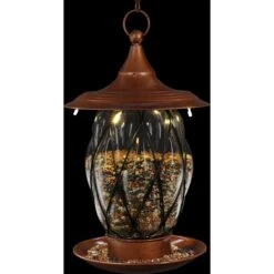 Exhart Solar Bronze Metal & Glass Bird Feeder -Sunny Decor Shop 681190 PT6. AC SS1800 V1666297602
