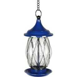 Exhart Metal Wire & Glass Bird Feeder, Blue -Sunny Decor Shop 681206 PT4. AC SS1800 V1666297602