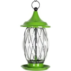 Exhart Celadon Metal Wire & Glass Bird Feeder, Green -Sunny Decor Shop 681222 PT5. AC SS1800 V1695660228