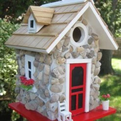 Home Bazaar Fieldstone Stone Guest Cottage Birdhouse -Sunny Decor Shop 682222 PT1. AC SS1800 V1670957537