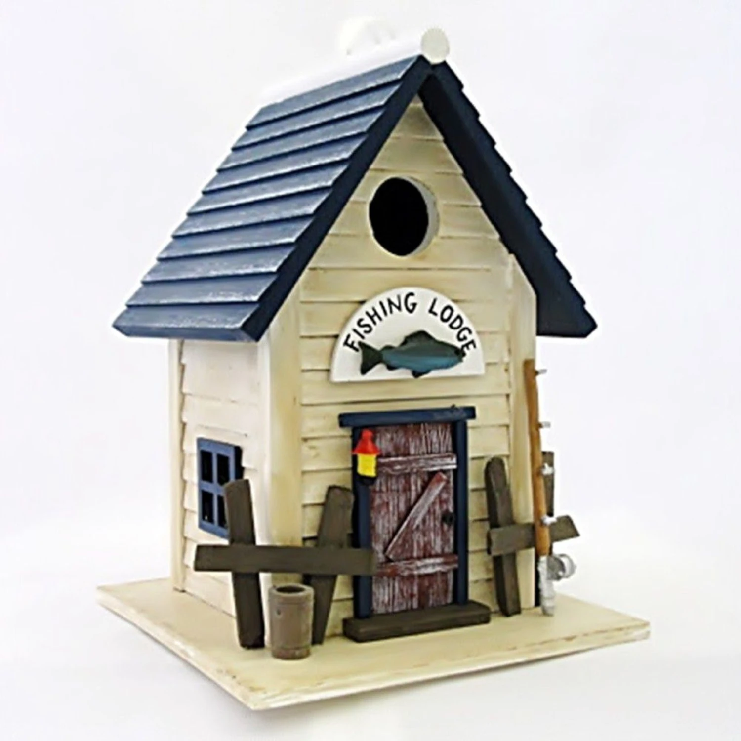 Home Bazaar Fishing Lodge Birdhouse 3 Home Bazaar Fishing Lodge Birdhouse