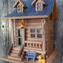 Home Bazaar Log Cabin Birdhouse 5 Home Bazaar Log Cabin Birdhouse -Sunny Decor Shop 682254 PT1. AC SS1800 V1670957534