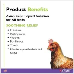 Zymox Avian Care Topical Skin Solution, 1.25-oz Bottle -Sunny Decor Shop 705478 PT1. AC SS1800 V1675112925