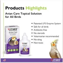 Zymox Avian Care Topical Skin Solution, 1.25-oz Bottle -Sunny Decor Shop 705478 PT2. AC SS1800 V1675112923