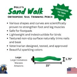 Polly's Pet Products Orthopedic Sandwalk Bird Perch 7 Polly's Pet Products Orthopedic Sandwalk Bird Perch -Sunny Decor Shop 723334 PT2. AC SS1800 V1670450050
