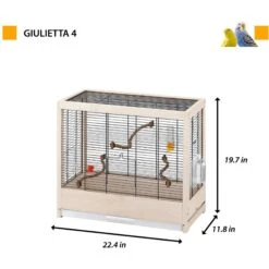 Ferplast Giulietta 4 Wooden Canary & Finch Bird Cage -Sunny Decor Shop 724358 PT1. AC SS1800 V1669674197