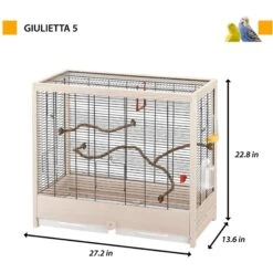 Ferplast Giulietta 5 Wooden Canary & Finch Bird Cage -Sunny Decor Shop 724374 PT1. AC SS1800 V1669674197