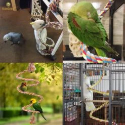 SunGrow Cockatiel & Parakeet Cotton Rope Perch For Bird Cages, Rat & Small Animal Climbing Accessories -Sunny Decor Shop 749966 PT5. AC SS1800 V1688415237