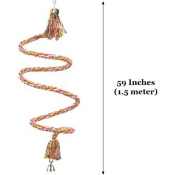 SunGrow Cockatiel & Parakeet Cotton Rope Perch For Bird Cages, Rat & Small Animal Climbing Accessories -Sunny Decor Shop 749966 PT6. AC SS1800 V1688419157