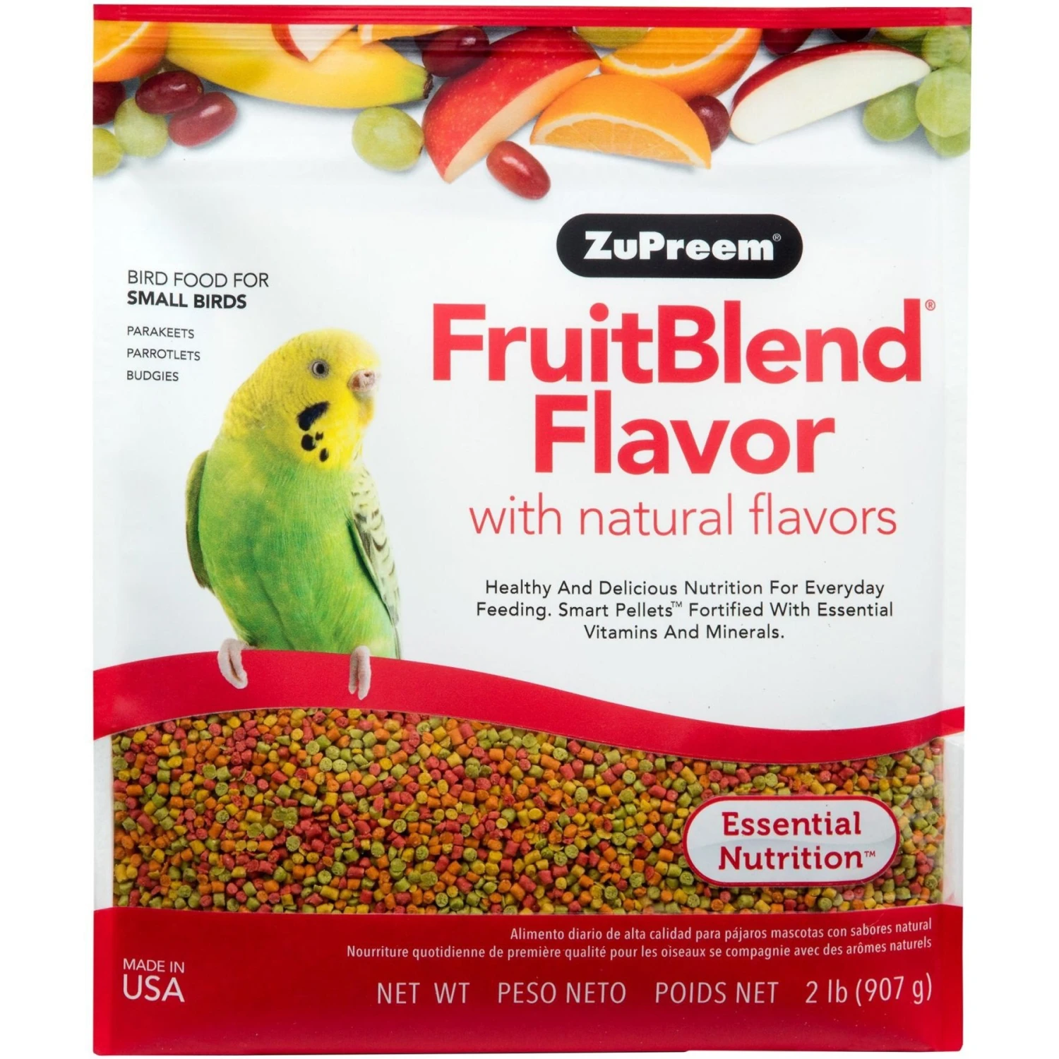 ZuPreem FruitBlend Flavor With Natural Fruit Flavors Daily Small Bird Food & ZuPreem Sensible Seed Small Bird Food, 2-lb Bag 4 ZuPreem FruitBlend Flavor With Natural Fruit Flavors Daily Small Bird Food & ZuPreem Sensible Seed Small Bird Food, 2-lb Bag - Image 2
