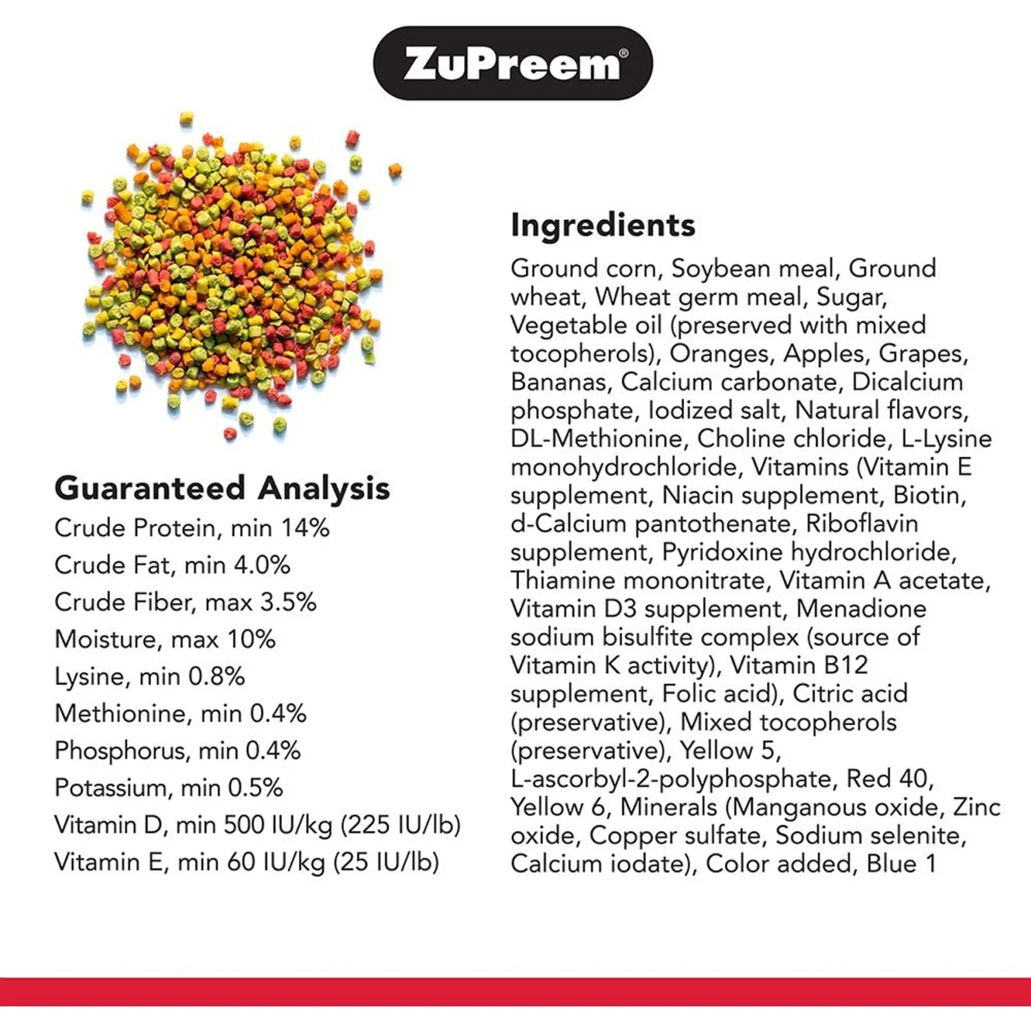 ZuPreem FruitBlend Flavor With Natural Fruit Flavors Daily Small Bird Food & ZuPreem Sensible Seed Small Bird Food, 2-lb Bag 5 ZuPreem FruitBlend Flavor With Natural Fruit Flavors Daily Small Bird Food & ZuPreem Sensible Seed Small Bird Food, 2-lb Bag - Image 3