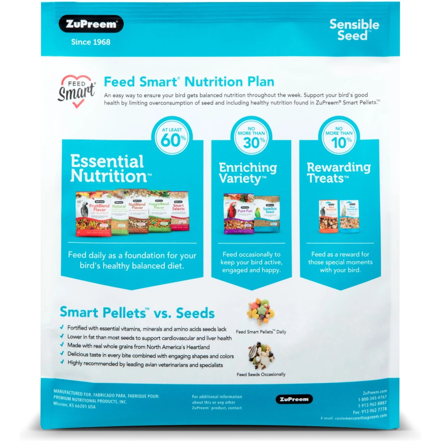 ZuPreem FruitBlend Flavor With Natural Fruit Flavors Daily Small Bird Food & ZuPreem Sensible Seed Small Bird Food, 2-lb Bag 9 ZuPreem FruitBlend Flavor With Natural Fruit Flavors Daily Small Bird Food & ZuPreem Sensible Seed Small Bird Food, 2-lb Bag - Image 7