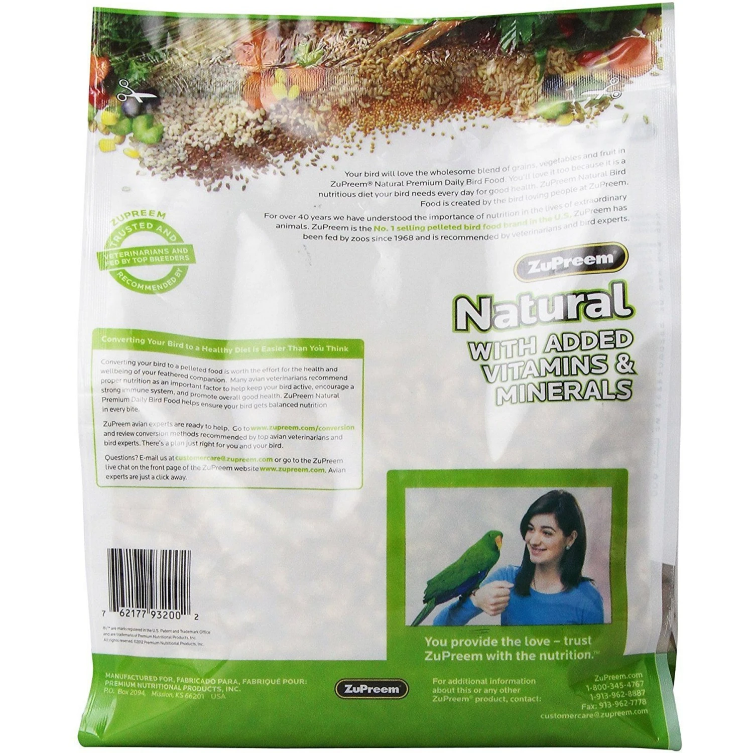 ZuPreem FruitBlend Flavor With Natural Flavors Daily Parrot & Conure Bird Food & ZuPreem Natural Daily Parrot & Conure Bird Food, 3-lb Bag 9 ZuPreem FruitBlend Flavor With Natural Flavors Daily Parrot & Conure Bird Food & ZuPreem Natural Daily Parrot & Conure Bird Food, 3-lb Bag - Image 7