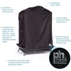 Prevue Pet Products Good Night Bird Cage Cover, Black, X-Large -Sunny Decor Shop 767342 PT2. AC SS1800 V1675443521