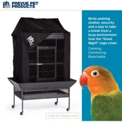 Prevue Pet Products Good Night Universal Bird Cage Cover, Black -Sunny Decor Shop 767358 PT1. AC SS1800 V1675443521