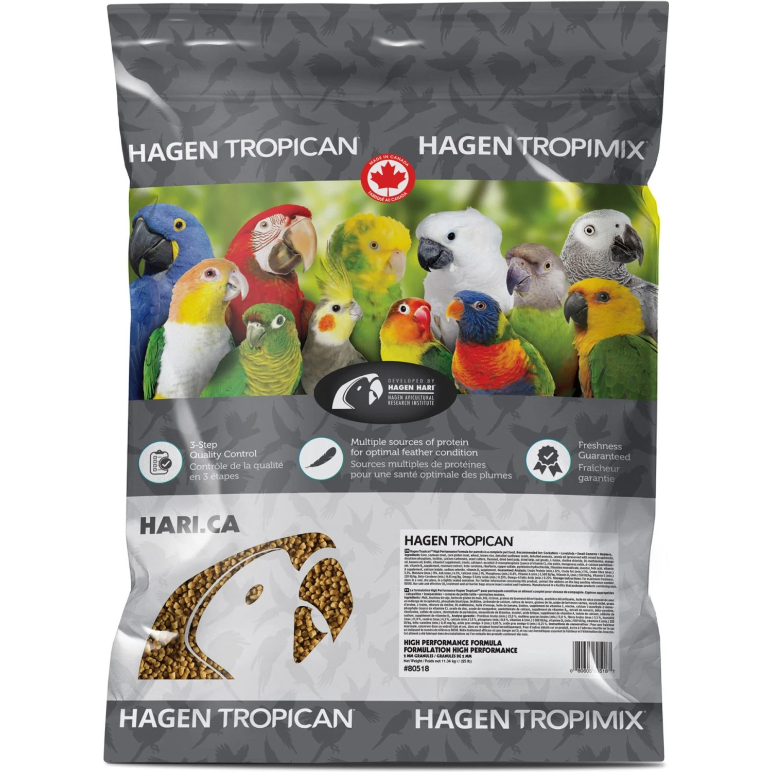 Tropican High Performance 2-mm Bird Food, 25-lb Bag 3 Tropican High Performance 2-mm Bird Food, 25-lb Bag