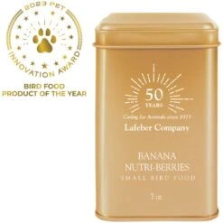 Lafeber Banana Nutri-Berries Small Bird Food, 7-oz Tin