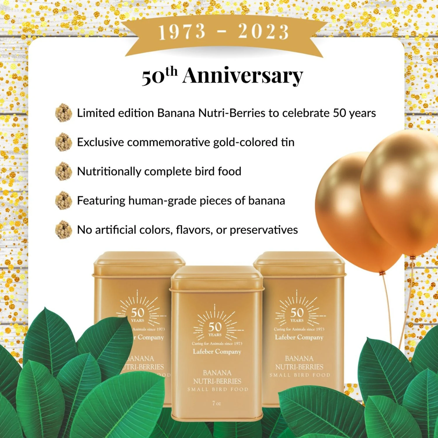 Lafeber Banana Nutri-Berries Small Bird Food, 7-oz Tin 5 Lafeber Banana Nutri-Berries Small Bird Food, 7-oz Tin - Image 3